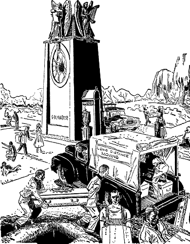 ソランダー氏のラジオ墓　イラスト１